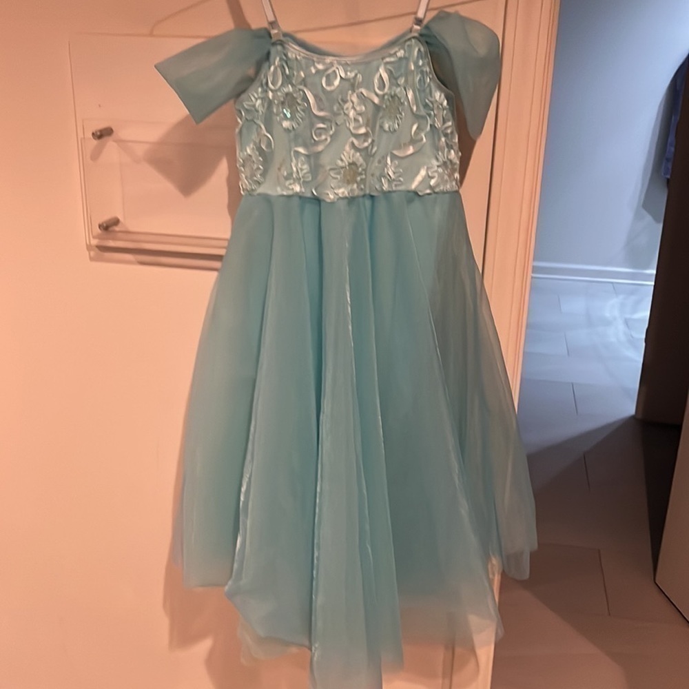 Revolution dancewear Youth blue dance recital dress 16 youth - Picture 2 of 2